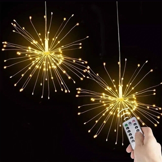 LED Firework lampe med varmt hvidt lys - Dæmpbar